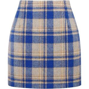 BRAND NEW IDEALSANXUN High Waist Plaid Bodycon Mini Skirt